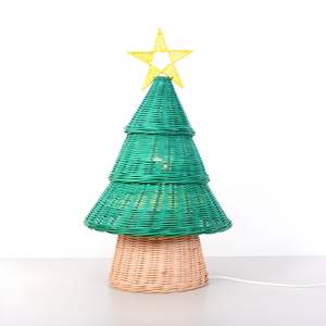 Adornos de Navidad, adornos artesanales en forma de árbol de ratán verde, tendencia novedosa, otras decoraciones de Navidad - Product Image 6