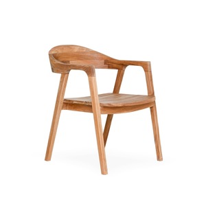 Solid Teak <b>Dining</b> <b>Chair</b> with Ergonomic Design Waterproof Eco-Friendly Durable Modern Design for Hospitality Use - Product Image 2
