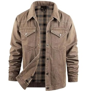 Chaqueta de Mezclilla de Invierno para Hombre, Cierre de Botón, Estilo Casual, Impermeable, Ecológica, Transpirable, Gruesa, Diseñada para Streetwear y Fin de Semana - Product Image 3
