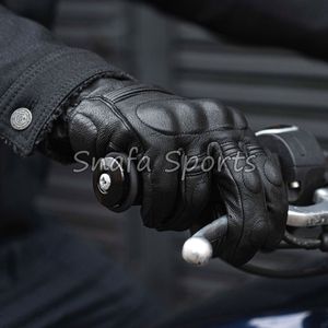 Gants d'hiver en cuir d'agneau véritable, doublure en cachemire tricoté, lisses et colorés, pour l'extérieur - Product Image 3