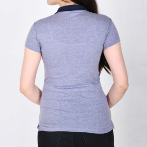 เสื้อยืดแขนสั้นสีเทาสำหรับผู้หญิง ผลิตจากผ้าฝ้ายถักทอ 100% เป็นมิตรต่อสิ่งแวดล้อม เนื้อผ้าเรียบง่าย สวมใส่สบาย ระบายอากาศได้ดี ไม่เป็นขุย ทรงปกติ - Product Image 3