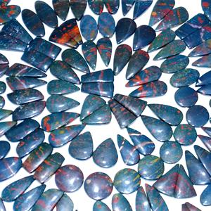 AAA + qualité Quartz naturel pierre de sang Cabochon paire de pierres précieuses en vrac pour la fabrication de bijoux lot de gros - Product Image 1