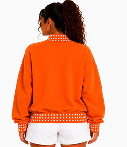 Sweat-shirt à col montant pour femme, personnalisé, coupe oversize, en molleton de coton, manches longues, décontracté, pour l'automne, vente en gros - Product Image 3