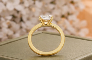 Anillo de Compromiso Solitario de Oro Sólido de 14K con Diamante Cultivado en Laboratorio con Corte Pera, Minimalista, para Novia, Boda y Fiesta, Chapado en Rodio para Mujer - Product Image 2