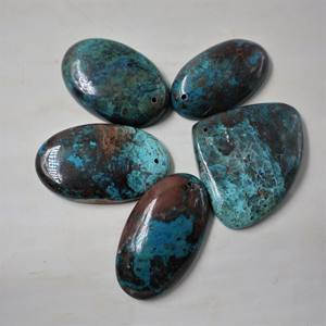 Shattuckite naturelle Azurite Cabochon poids en gros Shattuckite pierres précieuses différentes formes tailles utilisées pour la fabrication de bijoux perceuse - Product Image 2