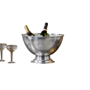 Enfriador de Vino con Pedestal Estilo Antiguo, Chapado en Oro, Grabado en Aluminio, Decoración para Mesa, Copa para Vino o Champán - Product Image 6