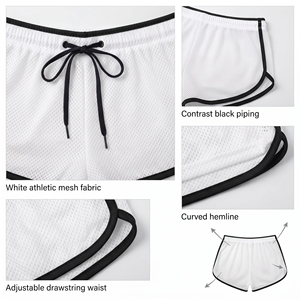 Shorts de malla para mujer, ropa de playa, shorts de malla con cordón, shorts de natación transpirables de red de pesca para mujer - Product Image 6