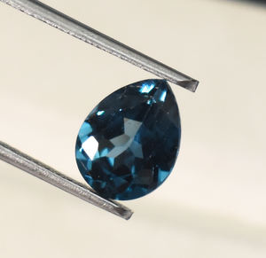 Topaze bleue de laboratoire London Loose Pear Faceted Quartz Jewelry Makings Rose Color Tailles 10X7mm 12X9mm 14X10mm 16X12mm - Product Image 5