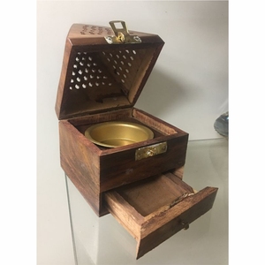 Luxury Wooden Incense Burner Modern Geometric <b>Ring</b> Design <b>Arabic</b> Bukhoor Mabkhara Bakhoor Holder Oud Charcoal Burner Home Decor - Product Image 6