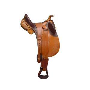 Cuir teint par tambour de selle de Stock australien le plus vendu avec klaxon en cuir de harnais de montage complet pour l'équitation - Product Image 1