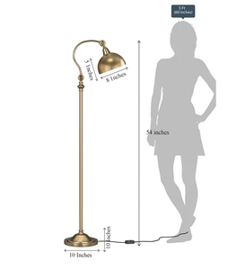 Lampe sur pied de style club, vintage, de luxe, avec abat-jour en laiton antique et base en métal, fabrication OEM/ODM, faible MOQ, prix d'usine, vente en gros, approvisionnement en vrac - Product Image 2