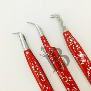 <b>Top</b> Selling High Quality Eyelash Extension Tweezers <b>Set</b> Individual Models Available Sustainable Glitter Lash Tweezers Low Price - Product Image 6