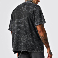 T-shirt délavé à l'acide 100% Coton Coupe Oversize Grandes Tailles T-shirts graphiques pour hommes avec logo imprimé T-shirt vintage pour hommes Vêtements en gros en stock