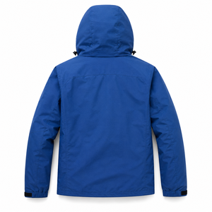 Chaqueta bomber personalizada para hombre con capucha, deportiva, de lona y nailon, con cremallera, reactiva al agua caliente, de secado rápido e impermeable. - Product Image 6