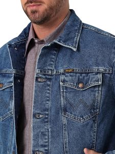 Veste en jean confortable pour homme – Veste en jean bleu classique pour homme avec tissu en coton de qualité supérieure, coupe décontractée et style intemporel - Product Image 5