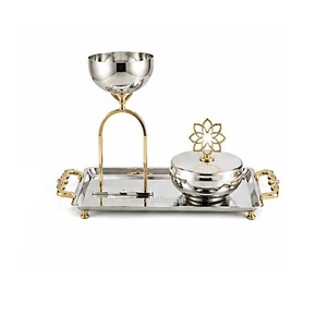Hand-Made Brass Incense <b>Burner</b> Set with Moon Design and Tray <b>for</b> Religious Use All-Season Decorative Aromatherapy Holder - Product Image 4