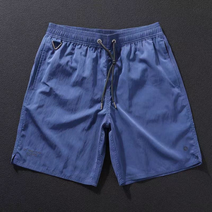 Shorts Bermuda pour Homme, Couleur Unie, Séchage Rapide, Respirant, Poches Avant, Taille Mi-Haute, Fermeture à Cordon, 100% Polyester Tricoté, Décontracté - Product Image 2