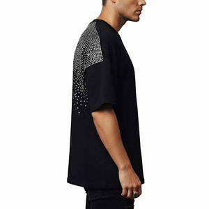 Camiseta extragrande para hombre, holgada, de tela suave y transpirable, de algodón, informal, para verano, uso diario, estilo urbano, top informal. - Product Image 3