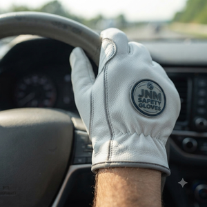 Leather Safety <b>Gloves</b> Full Grain Smooth Breathable Anti-Vibration Anti-Slip Abrasion Resistant Elastic Wristlet Durable - Product Image 3