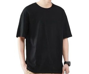 เสื้อยืดคอกลมทรงหลวมสไตล์ลำลองสำหรับฤดูร้อน ผลิตในบังคลาเทศและจีน ราคาโรงงาน รับปักโลโก้ตามสั่ง ผลิตแบบ OEM ใช้เป็นเสื้อตัวในได้หลากหลาย - Product Image 1