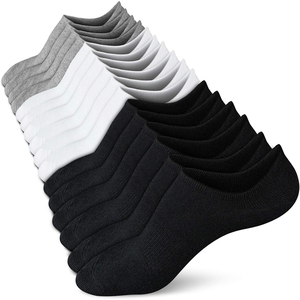Calcetines tobilleros de color sólido, de algodón transpirable, invisibles, finos, de punto, para adultos, para uso diario, casual, de verano. - Product Image 2
