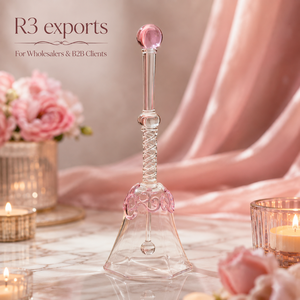 Cloche en verre pour cadeau - Motif géométrique Om - 100% fait main - Décoration de table légère pour la maison - Pour Diwali R3B01 - Product Image 3