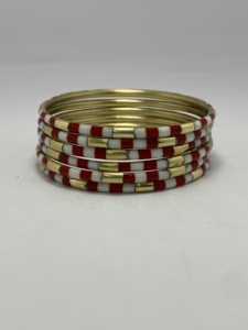 High Quality Elegant Women's Multi Color Brass And <b>Resin</b> Bangle Set for Wedding & Anniversary Parties - Product Image 4
