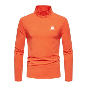 เสื้อยืดคอเต่าผู้ชายทรงปกติ แขนยาว ผ้าฝ้าย 100% สวมใส่สบาย เป็นมิตรกับสิ่งแวดล้อม ระบายอากาศได้ดี แห้งเร็ว ขายส่ง - Product Image 1