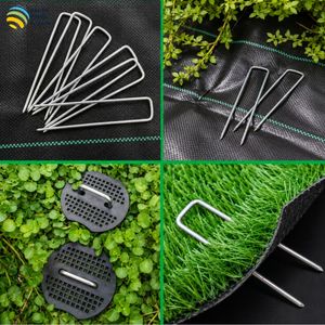 Piquets de fixation galvanisés de haute qualité 6x11cm pour tapis anti-mauvaises herbes, tissus de paillage et tuyaux de jardin - Product Image 6