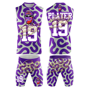 7v7 Flag Football Uniform Customizable Printed Sublimation <b>Compression</b> Jerseys Breathable Anti-Bacterial Moisture-Wicking Adult - Product Image 3