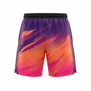 Shorts de basketball sportifs pour hommes WIZE INTERNATIONAL, impression par sublimation, séchage rapide, cordon de serrage, taille mi-haute - Product Image 2
