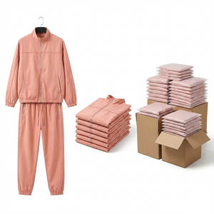 Wholesale Nylon Tracksuit Set Windbreaker Jacket Pants Custom Apparel Factory - Product Image 2