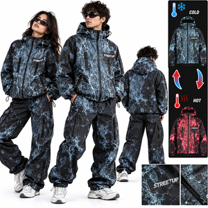 Chaqueta Impermeable Unisex STREETUP Hidrocrómica, Cortavientos Termocrómico Reactivo al Calor, con Parches que Cambian de Color, OEM - Product Image 2