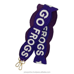 Correa de Bolso Deportiva Personalizada Hecha a Mano con Cuentas Titan, Correa Ajustable Bordada para el Día del Partido, Cinturón de Hombro de Moda, Colgador de Bolso Vintage - Product Image 6