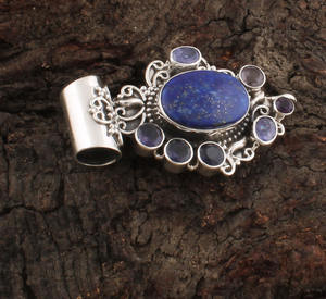 Collier Pendentif Artisanal en Argent S925 Plaqué Platine avec Zircon, Style Vintage, Bijou Naturel de Luxe Unisexe, Sertissage Bezel - Product Image 3