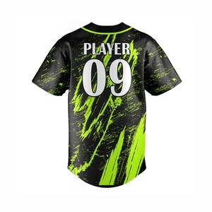 Camiseta de Béisbol Sublimada Transpirable con Diseño Estético, Estampado Gráfico Personalizado, Cierre de Botones, Estilo Casual para Europa - Product Image 3