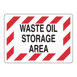 Panneau de signalisation pour zone de stockage d'huiles usagées Brady, résistant aux intempéries et aux produits chimiques, intérieur/extérieur - Product Image 3