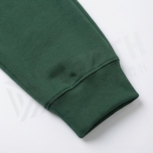 Ensemble de survêtement vert à capuche pour homme, sweat-shirt et pantalon à fermeture éclair intégrale, couleur unie décontractée, 100 % coton respirant, idéal pour l'automne - Product Image 6