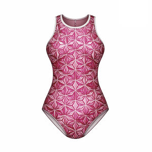 ชุดบอดี้สูทคอกลมทรงเข้ารูปลำลองสำหรับใส่ไปชายหาด ชุดว่ายน้ำวันพีซสำหรับผู้หญิง - Product Image 6