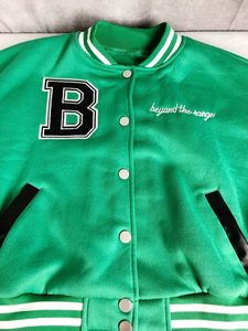 Customized <b>Patches</b> Embroidery Crop Varsity <b>Jackets</b> Women As Per Customer Demands Made Cropped Baseball Varsity <b>Jacket</b> Female - Product Image 5