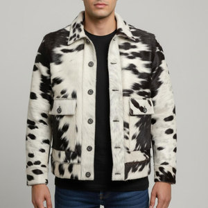 Chaqueta de Motociclista para Hombre, de Cuero Vacuno Auténtico, Mangas Largas, Estilo Robusto y Moderno, Construcción Resistente, Resistente al Viento, para Invierno, de Fábrica - Product Image 5