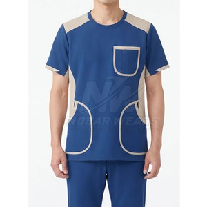 Tenue de travail médicale professionnelle à col rond et manches courtes pour les équipes d'hôpitaux, de cliniques et de laboratoires - Product Image 4
