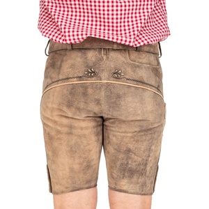 Shorts en cuir bavarois personnalisés pour hommes, 100% daim de chèvre, brodés, respirants, style streetwear pour les saisons d'automne - Product Image 5