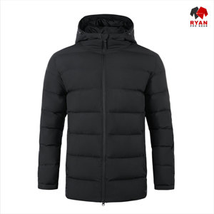 เสื้อแจ็คเก็ตพัฟเฟอร์ผู้ชายแบบสั่งทำพิเศษสำหรับฤดูหนาว คอตั้ง ปิดด้วยซิป โลโก้สั่งทำด้านหน้า ผ้าระบายอากาศ ดีไซน์ ODM - Product Image 1