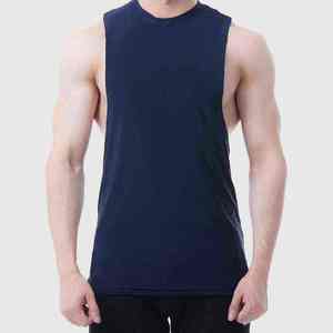 Camiseta sin Mangas de Algodón de Alta Calidad para Hombre, Cuello Redondo, Secado Rápido, Camiseta Deportiva con Logotipo Personalizado, Diseño Deportivo en 3D para Correr - Product Image 1