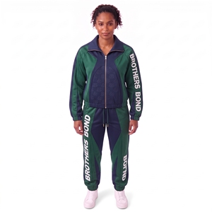 custom <b>womens</b> black gold tracksuit set geometric graphic print zipper <b>jacket</b> elastic pants 2 piece streetwear casual sweat suit - Product Image 2