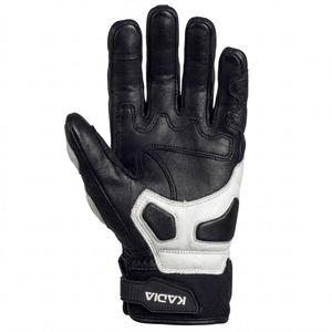 high quality custom logo Leather Protected Full Finger Cycling Motorcycle <b>Gloves</b> Breathable Wear-Resistant Buckle Closure Unisex - Product Image 3