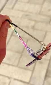 Gafas de sol de lujo estilo hip hop con incrustaciones de moissanita, sin montura, con piedras de estilo diamante, gafas de moda premium para hombre. - Product Image 2