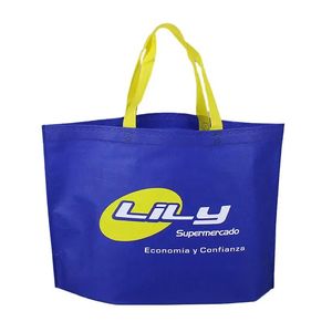 Foldable Recycle Shopping Portable Medium Size No Zipper Closure Handled Custom Reusable Eco-friendly Grocery Carry <b>Bag</b> - Product Image 4