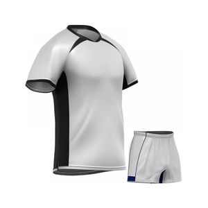 เสื้อรักบี้ผ้าฝ้ายแท้ 100% ขายส่ง แห้งเร็ว หนัก 320gsm ปรับแต่งโลโก้ปักได้ แบบดั้งเดิม - Product Image 4